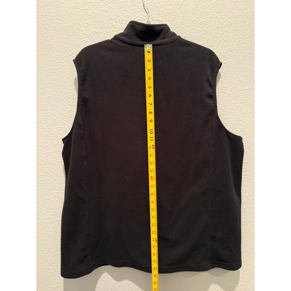 Lands' End Women's‎ 2X Black Fleece Vest Full Zip Pockets Cozy Warm Plus 20W-22W - Picture 8 of 9
